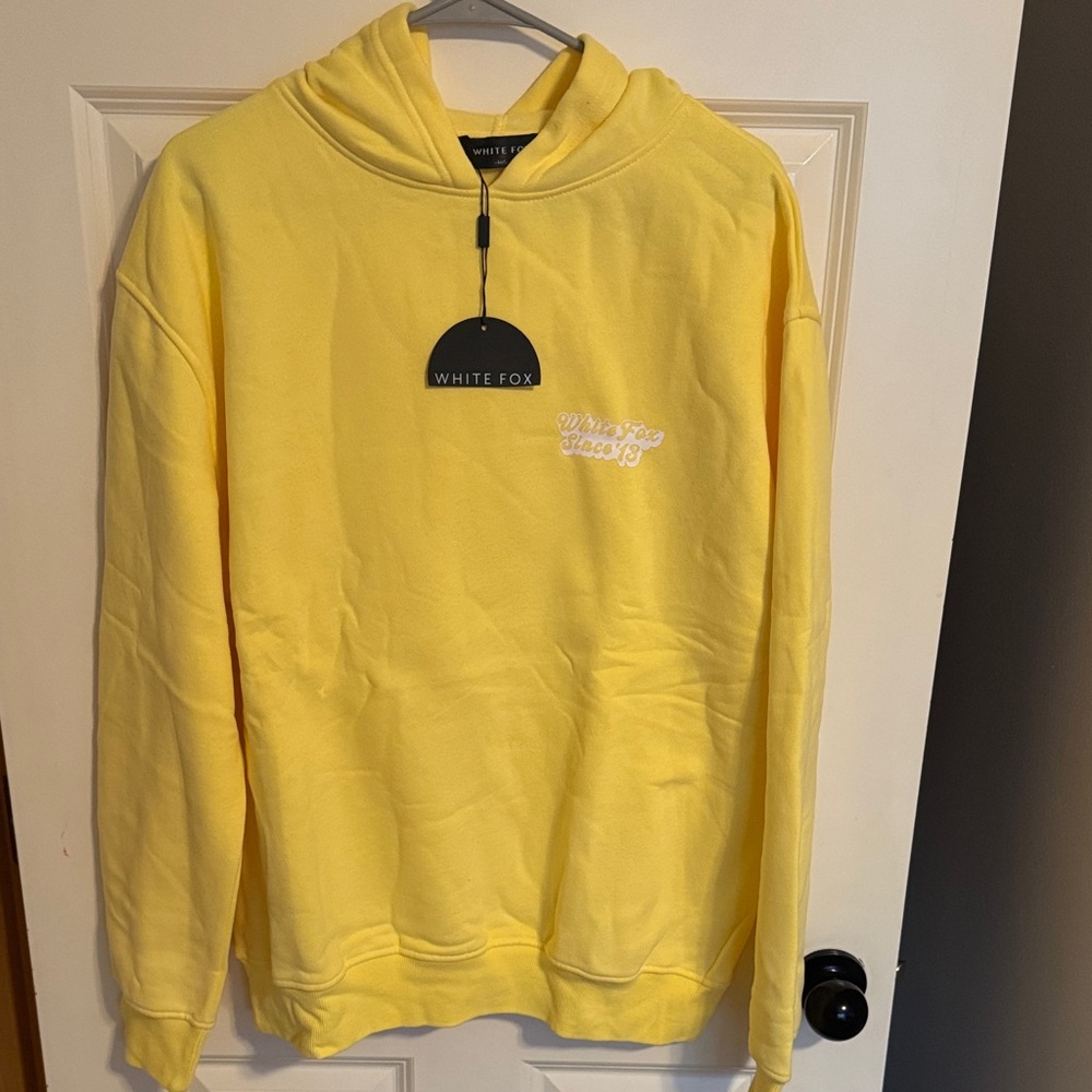 White Fox Lemon Hoodie size M/L. New with tags.
